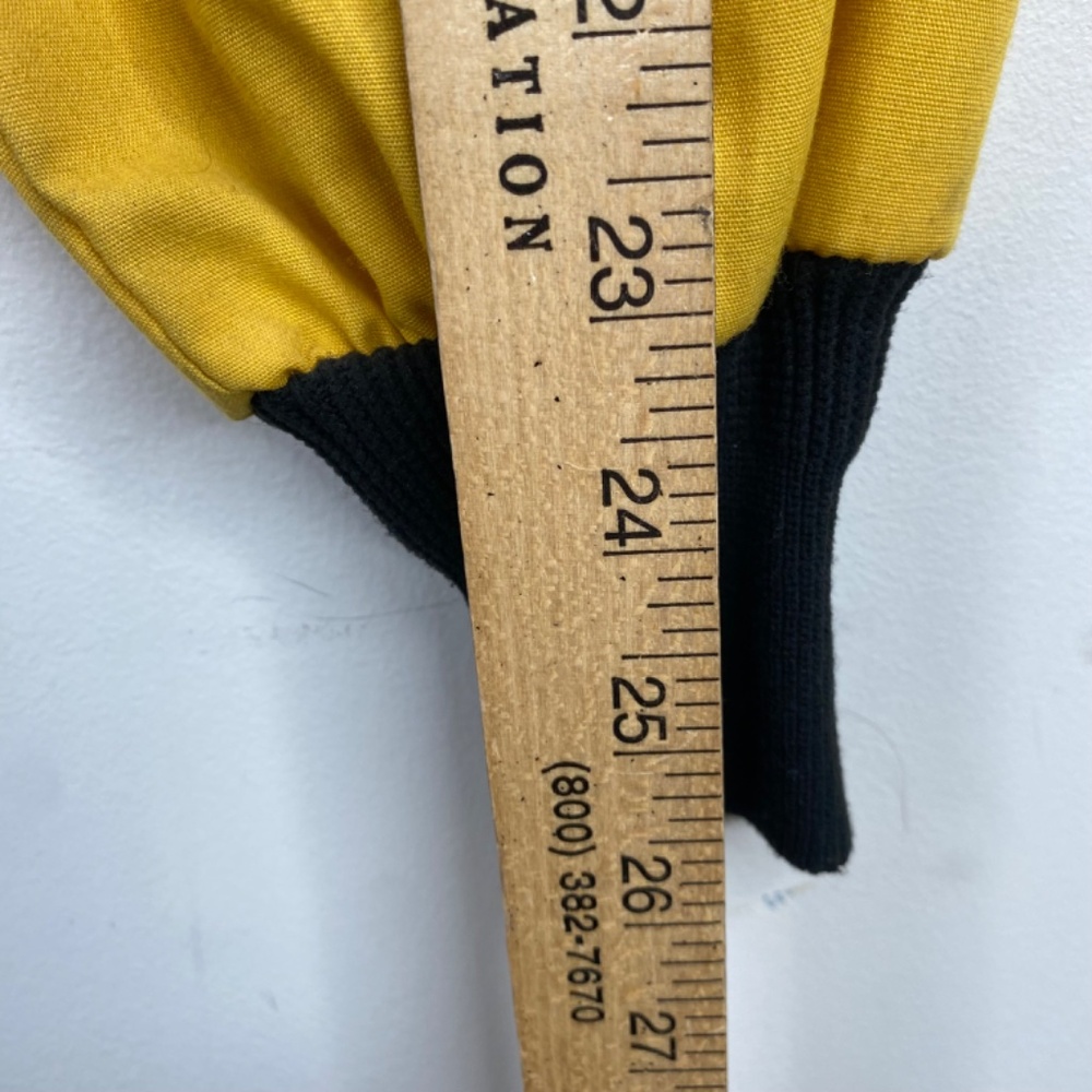 VTG Yamaha Jacket M 70s Unlined Yellow Motocross Moto Racing Medal Patch Pocket - Picture 13 of 14